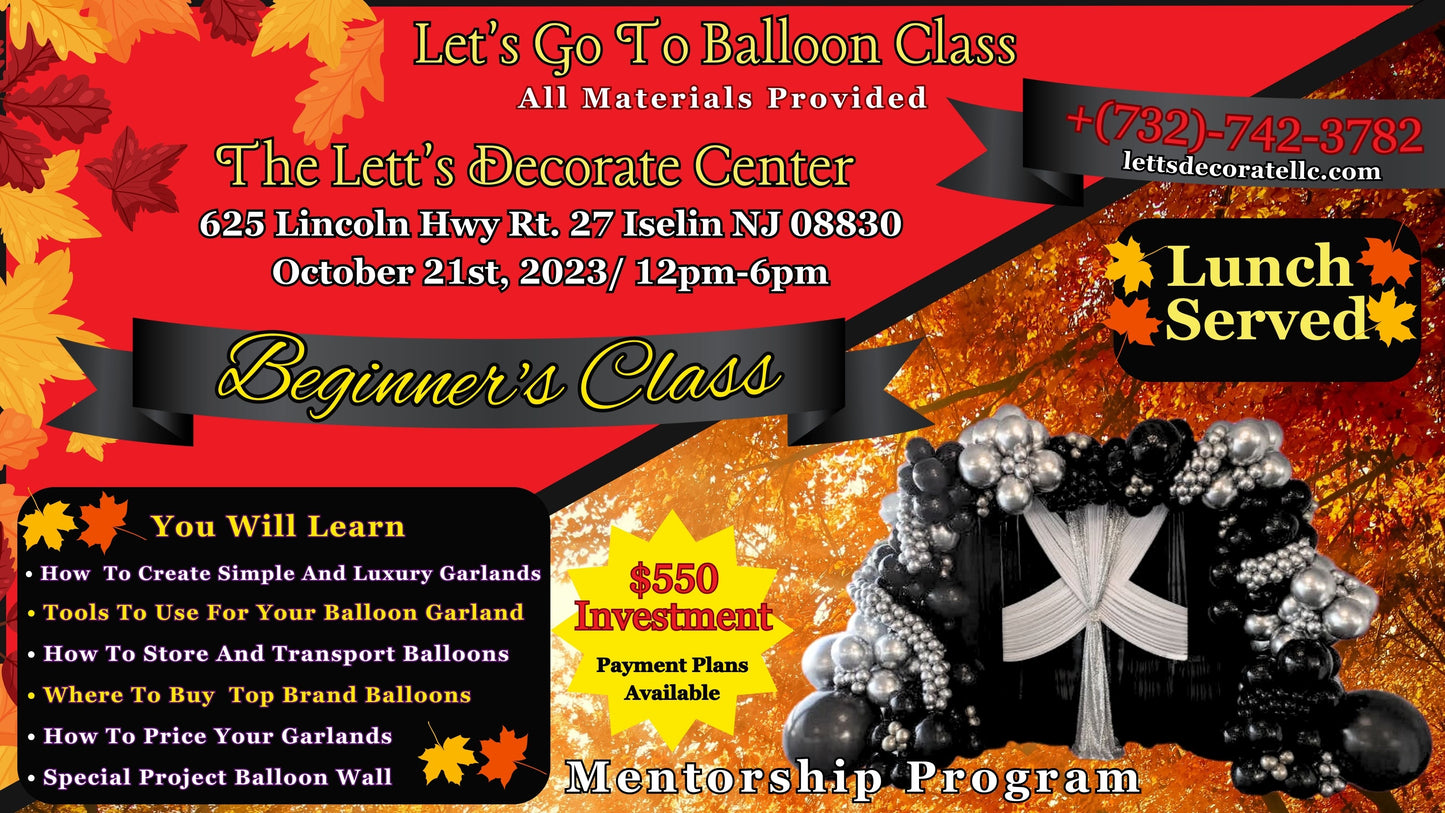 Beginner’s Balloon Class October